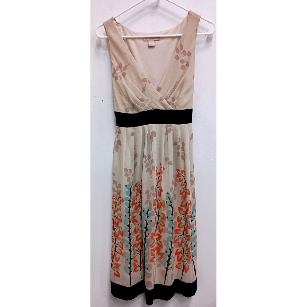 Jonathan Martin VTG Y2K Floral Dress Womens 10 Beige Sleeveless Babydoll Fairy